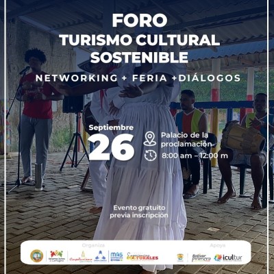Aviso informativo Foro Turismo Cultural Sostenible - septiembre 26